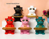 Sitting  Bulldog Tabletop Storage Tray /Party  Platter-PHPP001BDS