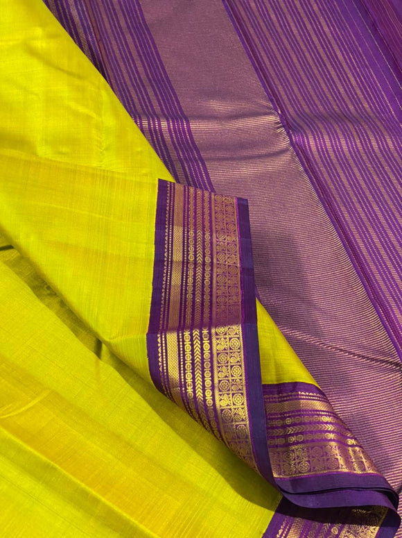 Kanchipuram Pure silk Handloom saree with 2 gram pure Zari-PDSSS001