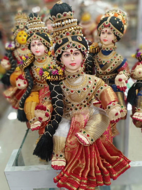 DECORATED VARALAKSHMI IDOL  FOR PUJA-GEETVI001RW