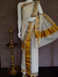 CROSS STITCH EMBROIDERED SETTUMUNDU FOR WOMEN-KIASMCZ001