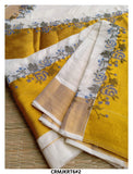 CROSS STITCH EMBROIDERED SETTUMUNDU FOR WOMEN-KIASMCZ001