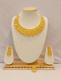 WAHADA,  GOLD PLATED NECKLACE SET WITH MATCHING EARRINGS COMBO FOR WOMEN -ALLARE001W