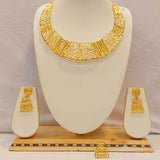 MAUSUMI,  GOLD PLATED NECKLACE SET WITH MATCHING EARRINGS COMBO FOR WOMEN -ALLARE001M
