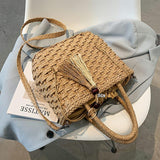 STYLISH RATTAN BEACH HANDBAG FOR WOMEN-PALBHB001