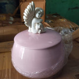 CUTE GIFT BOWL WITH ANGEL KNOB LID-PANIALB001