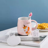 NEW UNICORN COFFE MUGS WITH LID AND SPOON -PANIUM001