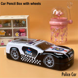 CAR SHAPE PENCIL BOX  WITH WHEELS FOR KIDS-PANIPBXW001