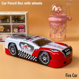 CAR SHAPE PENCIL BOX  WITH WHEELS FOR KIDS-PANIPBXW001