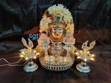 MOGRA MALA WITH GERMAN SILVER VARALAKSHMI PUJA SPECIAL DECORATION -SNVPD001M