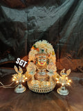 MOGRA MALA WITH GERMAN SILVER VARALAKSHMI PUJA SPECIAL DECORATION -SNVPD001M