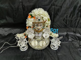 MOGRA MALA WITH GERMAN SILVER VARALAKSHMI PUJA SPECIAL DECORATION -SNVPD001M