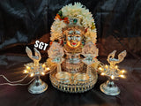 MOGRA MALA WITH GERMAN SILVER VARALAKSHMI PUJA SPECIAL DECORATION -SNVPD001M