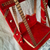 Laddu Gopal Swing Palana Krishna Jhula, Standard Size, Red Velvet-LRRVJ001