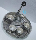 Full Set Antique German Silver Pooja Set washable limited edition exclusive collection-SNUC001