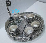 Full Set Antique German Silver Pooja Set washable limited edition exclusive collection-SNUC001