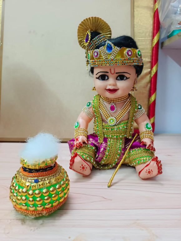 Janmashtami Special Decorated Laddu Gopal-SRILG001