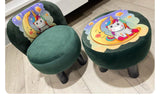 GREEN  COLOR AWESOME KIDS OTTOMAN AND CHAIR COMBO -ANKIOC001G