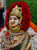 2021, SHRAVANA MASA SPECIAL TANJORE FACE VARALAKSHMI IDOL WITH DECORATION-SNVITF001