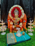 SHREEDEVI, SHRAVAN MASAM SPECIAL VARALAKSHMI IDOL WITH DECORATIONS-SNSDVL001
