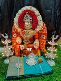 SHREEDEVI, SHRAVAN MASAM SPECIAL VARALAKSHMI IDOL WITH DECORATIONS-SNSDVL001