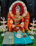 SHREEDEVI, SHRAVAN MASAM SPECIAL VARALAKSHMI IDOL WITH DECORATIONS-SNSDVL001