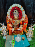 SHREEDEVI, SHRAVAN MASAM SPECIAL VARALAKSHMI IDOL WITH DECORATIONS-SNSDVL001