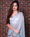 LIGHT BLUE SEQUINS SAREE FOR WOMEN-MOELBS001