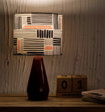 THE GEOMETRIC PATTERNS , WOODEN BASE TABLE LAMP -SKD001GP