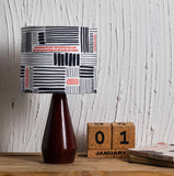 THE GEOMETRIC PATTERNS , WOODEN BASE TABLE LAMP -SKD001GP