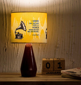 THE GRAMAPHONE  , WOODEN BASE TABLE LAMP -SKD001GP
