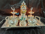 SHARAVANA MASA SPECIAL LAKSHMI FACE WITH TRAY AND POOJA ACCESSORIES-SNLFS001