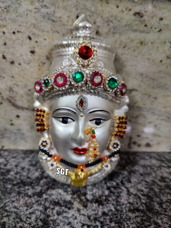 German silver washable Lakshmi  Pearl Face with special stone work-SNPFLA001