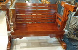 WOODEN  SWING WITH CHAIN IN PROVINCIAL TEAK FINISH -TANWS001