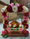 DECORATED WOODEN JHULA FOR LADDU GOPAL FOR JANMASHTAMI FESTIVAL-SKDJ001W