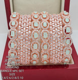 RED BOX JEWELLERY AMERICAN DIAMOND BANGLE SET OF 6 PCS-ANJABS001