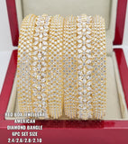 SUMAN, RED BOX JEWELLERY AMERICAN DIAMOND BANGLES SET OF 6 PCS-ANJABS001S