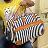 BLACK AND WHITE TRAVEL DUFFLE BAG -PANIPTDB001