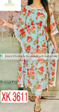 X Kurti ,Georgette kurti with crocia lace work for women-KFGK001
