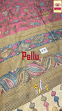 Original Pen Kalamkari Hand Painted  Tussar Silk Saree-PDSPKS001PB