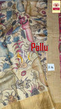 SHREE GOVARDHAN, Original Pen Kalamkari Hand Paint Tussar Silk Saree-PDSTSS001SG