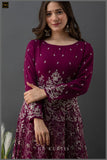 ND KURTIS NEW FESTIVE LAUNCH PURPLE GEORGETTE GOWN-FOFPG001