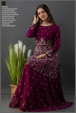 ND KURTIS NEW FESTIVE LAUNCH PURPLE GEORGETTE GOWN-FOFPG001