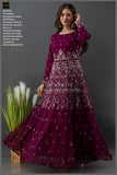 ND KURTIS NEW FESTIVE LAUNCH PURPLE GEORGETTE GOWN-FOFPG001