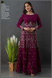 ND KURTIS NEW FESTIVE LAUNCH PURPLE GEORGETTE GOWN-FOFPG001