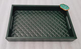 JADE GREEN  COLOR LEATHERITE TRAY WITH TISSUE HOLDER AND 2 BOXES -ANUBLT001JG
