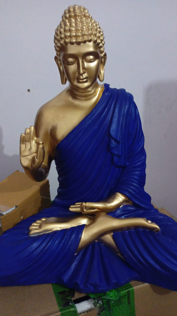 THE INDIGO BLUE  BLESSING BUDDHA STATUE -RKBBB001