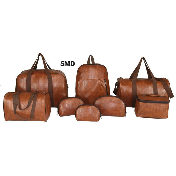 SET OF 8 PCS, TRAVEL COMBO BAGS IN STYLE -WBR001TB