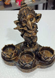 GANESHA STATUE WITH 3 DIYAS-RKGSD001