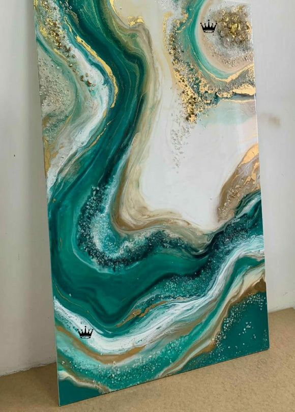 GREEN BEAUTY THE GEODE WALL ART -ANUBGWGB001