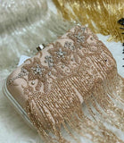 CASA,  DESIGNER BEAD HANGING PARTY CLUTCH BAG FOR WOMEN -JCBHC001